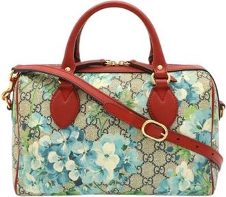 Gucci Pre-owned Vintage Canvas Shoulder Bag - Dames - Vintage Handtas - Beige - ONE Size - Leer - Vintage