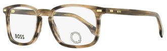 HUGO BOSS Mens Rectangular Eyeglasses B1368 S05 Gray/Brown 53mm