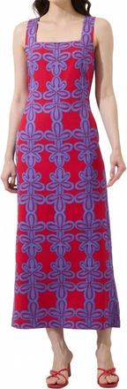 Sugarlips Rory Sleeveless Maxi Dress In Cherry/multi