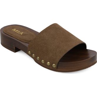 Mia Lanell Slide Sandal in Chocolate at Nordstrom, Size 8.5