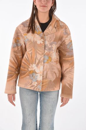 Maison Margiela NN0 Floral Print Jacket with Leather Lining Maison Margiela