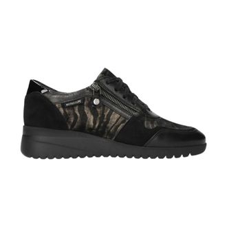 Mephisto Zwarte Leren/Su&egrave;de Dames Sneaker - Dames - Sneakers - Zwart - 42 EU - Su&egrave;de - Schoenen