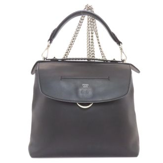 Fendi Black Leather Backpack (Pre-Owned)
