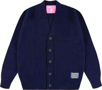 Howlin Shaggy Bear Boxy Fit Shetland Wool Cardigan