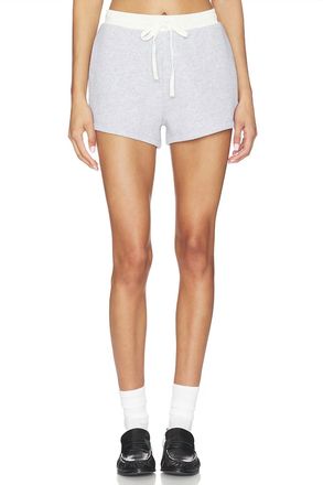 Rag & Bone Terry Mix Media Sweatshort In Heather Grey