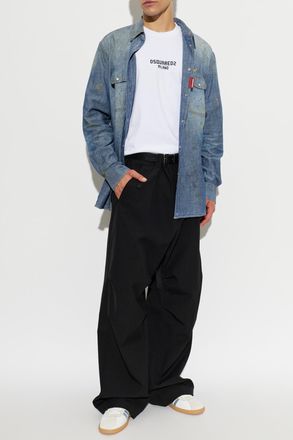 Dsquared2 Denim Shirt With vintage Effect, Mens, Blue