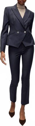 Veronica Beard Dell Scuba Slim Leg Pants In Navy