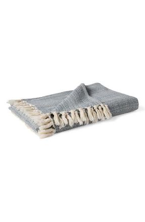 Coyuchi Lido Organic Cotton Throw Blanket in Undyed W/Gulf at Nordstrom