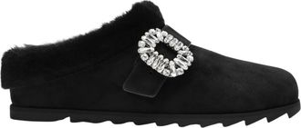 Roger Vivier Sandalen - Dames - Slip ons - Zwart - 38 EU - Schoenen