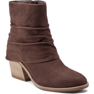 Earth Savvy Ruched Bootie in Dark Brown at Nordstrom, Size 7