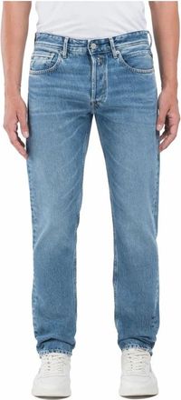 Replay Grover Straight-Fit Jeans - Heren - Slim Fit Jeans - Blauw - W32 - Katoen - Jeans