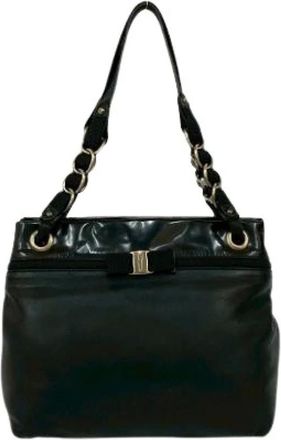Ferragamo Pre-owned Shoulder Bags, female, Black, Size: ONE SIZE Pre-owned Shoulder Bag