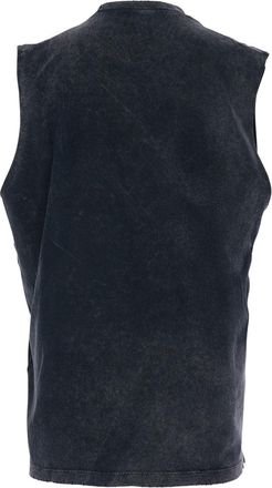 Dsquared2 Mens Black Crew Neck Top With Logo Lettering Cotton Tops
