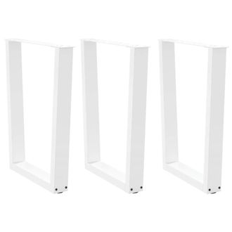 Berkfield Home Dining Table Legs V-Shape 3 pcs White 70x(72-73.3) cm Steel