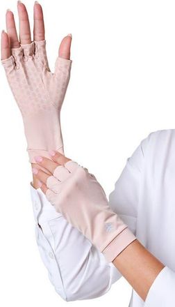 Coolibar Fingerless UV Sun Gloves - UPF 50+ Sun Protection - Ouray in Beige at Nordstrom, Size X-Large