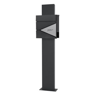 ML Design Buz&oacute;n para cartas y de acero con soporte 170 cm moderno