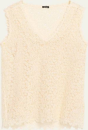 Kiton Cotton Macrame Tank Top