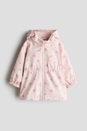H&M Cotton Twill Parka in Light Pink/floral at Nordstrom, Size 18M