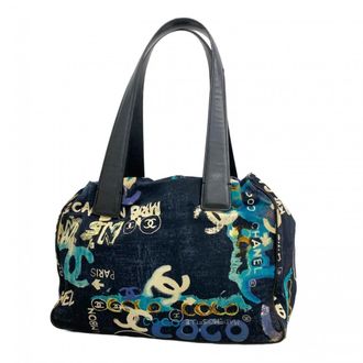 Chanel Blue Nylon Tote Bag (Pre-Owned)