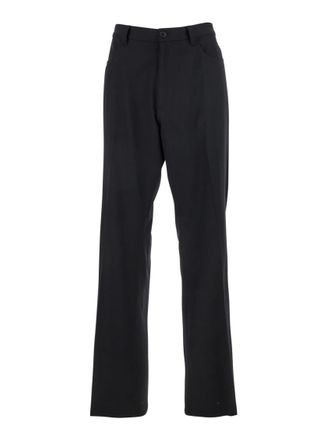 Balenciaga Black Flat Front Pants