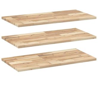 vidaXL Vidaxl - Estantes Flotantes 3 Uds Madera Acacia Sin Tratar 80x40x2 Cm