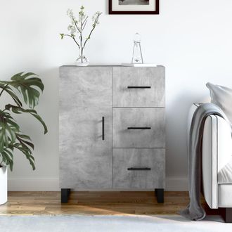 vidaXL Vidaxl - Aparador De Madera De Ingenier&iacute;a Gris Hormig&oacute;n 69,5x34x90 Cm