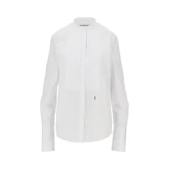 Fendi Poplin shirt with pleated plastron Woman 38
