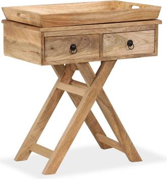 vidaXL Side Table Solid Mango Wood 65x40x76 cm vidaXL