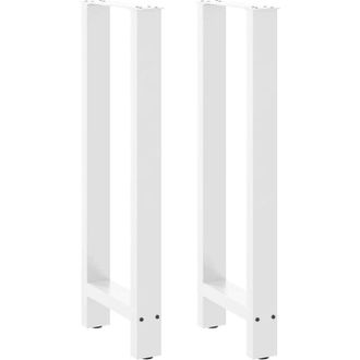 vidaXL Patas Para Mesa De Bar Blancas (2 Unidades, 40 X 100-101 Cm, Acero) Vidaxl