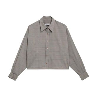 Frankie Shop Camisa Cruzada de Cuadros con Botones - Blouses & Shirts - Mujer - Beige - M