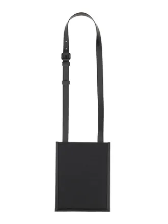 Alexander McQueen Mens Smartphone Bag With Graffiti Logo Black Polyester Shoulder