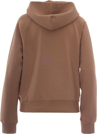 Max Mara Womens Hooded Sweatshirt Marea Camel Cotton Sweatshirts Sweater