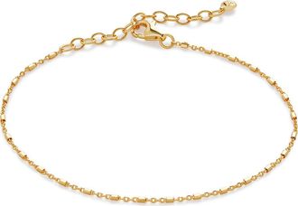 Monica Vinader Station Chain Bracelet in 18Ct Gold Vermeil at Nordstrom