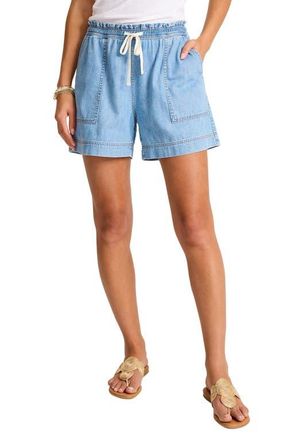 Tommy Bahama Lighweight Denim Drawstring Shorts in Light Agua Blue Wash at Nordstrom, Size X-Small