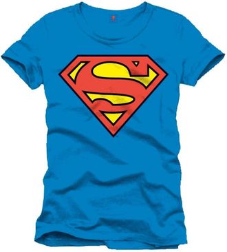 Superman cotton division - HSUPTS1240 - Superman T-Shirt - Men, Azul (Cobalt), S