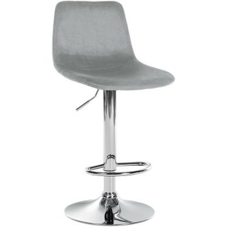 Clp Sgabello Divo Velvet grigio cromo