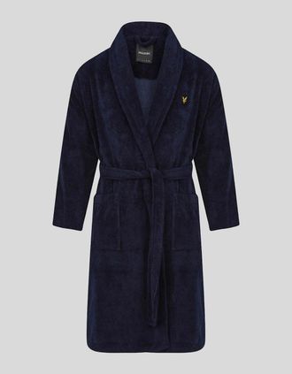 Lyle & Scott Lyle And Scott Mens Towelling Dressing Gown - Navy - Size: XL