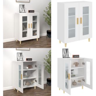 vidaXL Credenza Bianca 69,5x34x90 cm in Legno Multistrato - Credenza moderna - Credenza bianca
