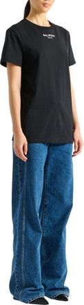 Balmain Embroidered Balmain Paris T-shirt in Black at Nordstrom, Size Xx-Large