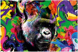 Schubiger M&ouml;bel Digitaldruck auf Acrylglas Pop Art Gorilla