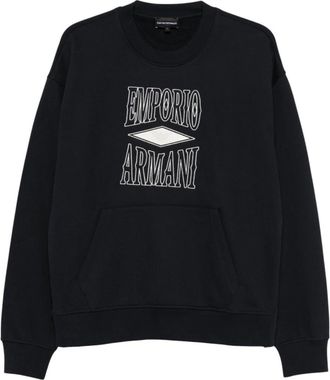 Emporio Armani Black Logo Crew Neck Sweatshirt