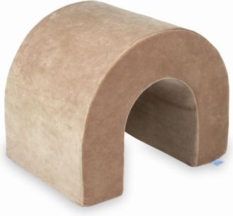 OEM T&uacute;nel De Juegos De Espuma Suave Color Beige Oscuro Con Textura Aterciopelada