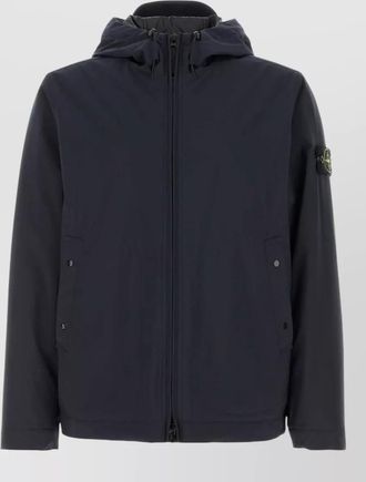 Stone Island hooded stretch padded jacket long sleeves