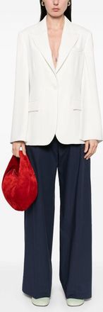 P.A.R.O.S.H. Womens Single-breasted Blazer Jacket - White - Size Small