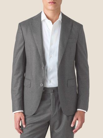 Luca Faloni Light Grey Wool Classic Blazer