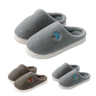 Generic Mens Slippers Womens Slippers Comfortable Autumn Classic Comfy House Shoes for Couples Sole Warm Fluffy House Lightweight Breathable Thickened Shoes W