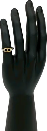 Herm&egrave;s Gold Silver Gold (18K) Silver 925 Band Ring (Pre-Owned)