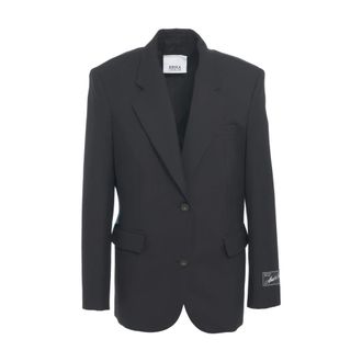 Erika Cavallini Semi Couture Blazers, female, Black, Size: S Classic Black Blazer Aw25