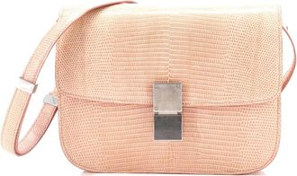 Celine Classic Box Bag Lizard Medium shoulder bag - Beige