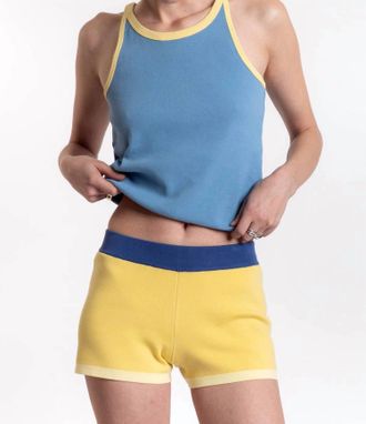 Thinking Mu Rudy Knitted Shorts In Yellow